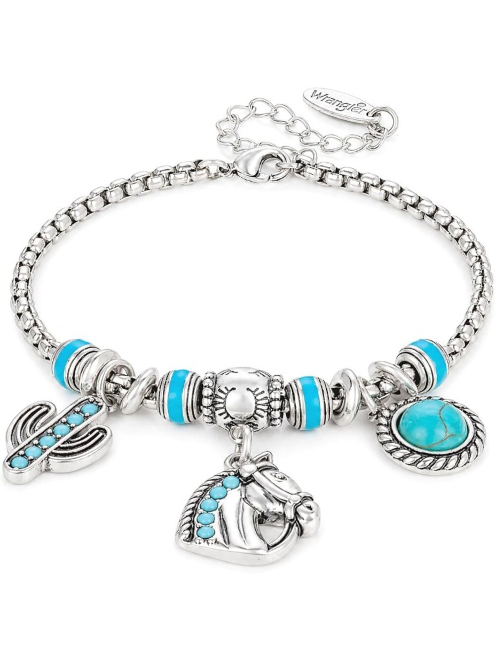 Turquoise Sliding Charm Bracelets for Women | Adjustable Fixed Charms, Boho